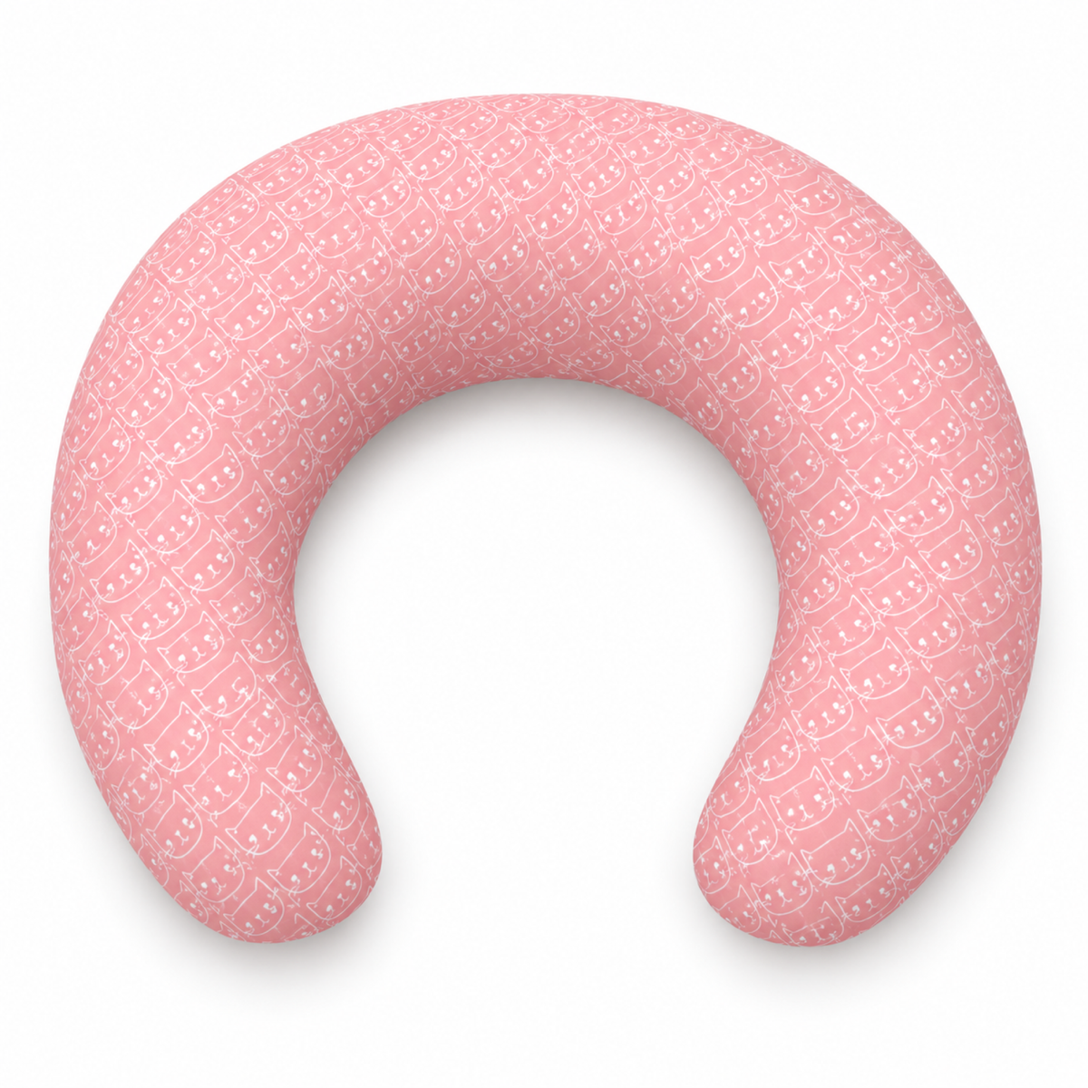 Cojín de lactancia BebiNest básico rosa en forma de U