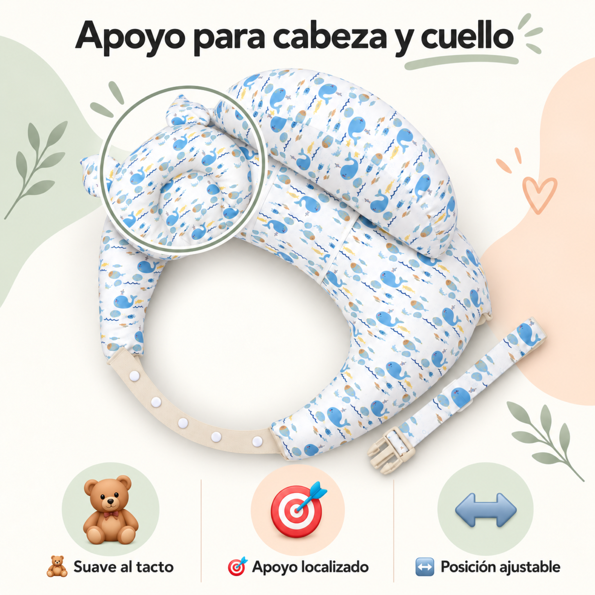 Infografía 2 de beneficios del cojín BebiNest